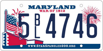 MD license plate 5BL4746