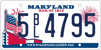 MD license plate 5BL4795