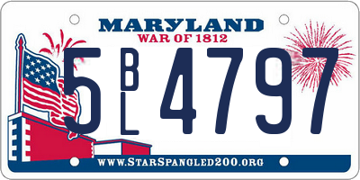 MD license plate 5BL4797