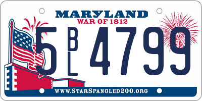 MD license plate 5BL4799