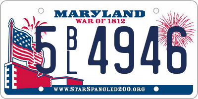 MD license plate 5BL4946