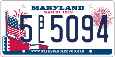 MD license plate 5BL5094