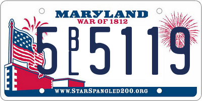 MD license plate 5BL5119