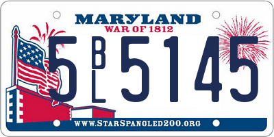 MD license plate 5BL5145
