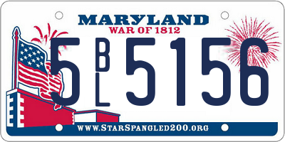 MD license plate 5BL5156