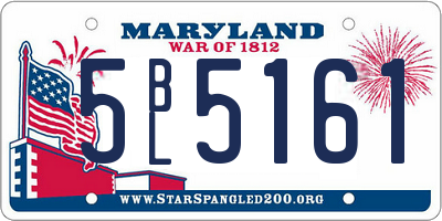 MD license plate 5BL5161