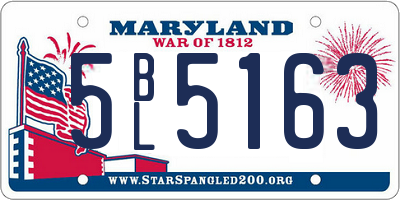 MD license plate 5BL5163