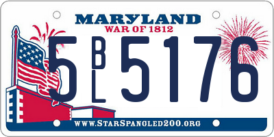 MD license plate 5BL5176