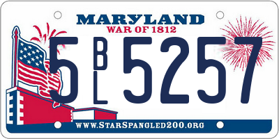 MD license plate 5BL5257