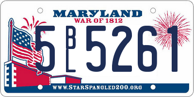 MD license plate 5BL5261