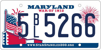 MD license plate 5BL5266