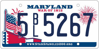 MD license plate 5BL5267