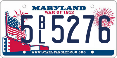 MD license plate 5BL5276
