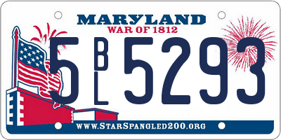 MD license plate 5BL5293