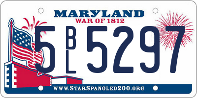 MD license plate 5BL5297