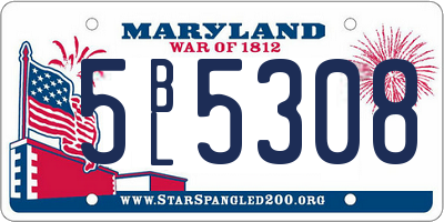 MD license plate 5BL5308