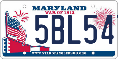 MD license plate 5BL547