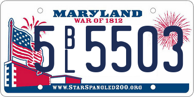 MD license plate 5BL5503