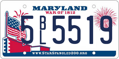 MD license plate 5BL5519