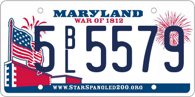 MD license plate 5BL5579