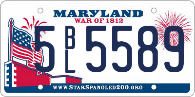 MD license plate 5BL5589