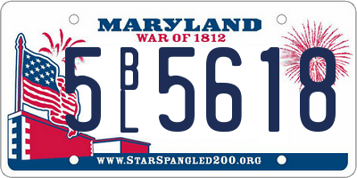 MD license plate 5BL5618