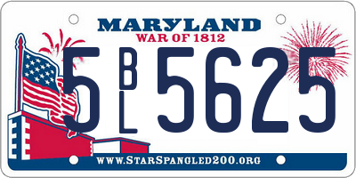 MD license plate 5BL5625