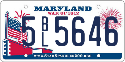 MD license plate 5BL5646