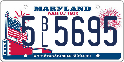 MD license plate 5BL5695