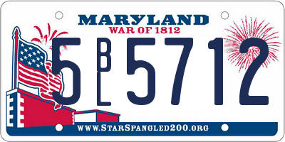 MD license plate 5BL5712
