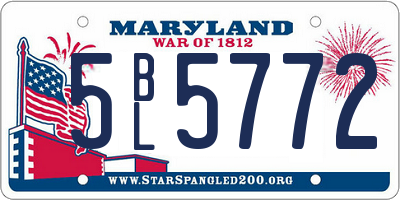 MD license plate 5BL5772
