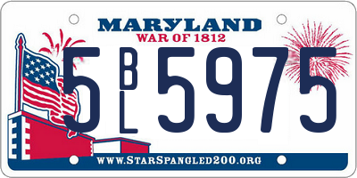 MD license plate 5BL5975