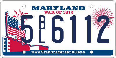 MD license plate 5BL6112