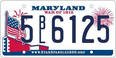 MD license plate 5BL6125