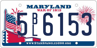 MD license plate 5BL6153