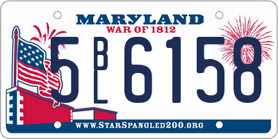 MD license plate 5BL6158