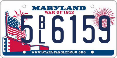 MD license plate 5BL6159