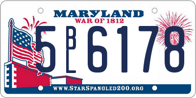 MD license plate 5BL6178