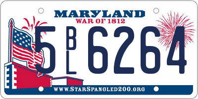 MD license plate 5BL6264