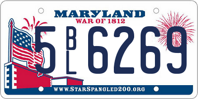 MD license plate 5BL6269