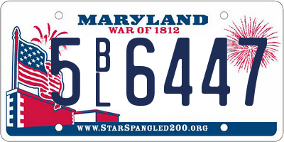 MD license plate 5BL6447