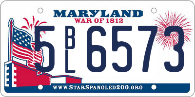MD license plate 5BL6573