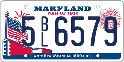 MD license plate 5BL6579