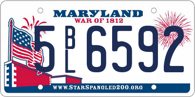 MD license plate 5BL6592