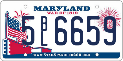 MD license plate 5BL6659