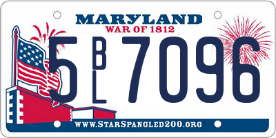 MD license plate 5BL7096