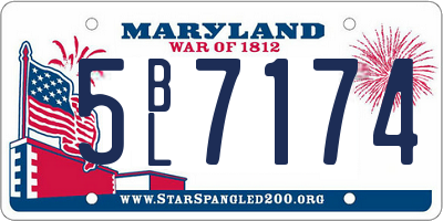 MD license plate 5BL7174
