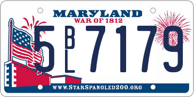 MD license plate 5BL7179