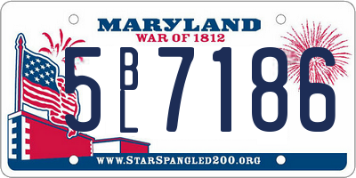 MD license plate 5BL7186