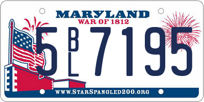 MD license plate 5BL7195